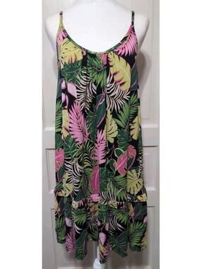Scoop Cami Mini Tropical Summer Beach Dress Resort Women's S(1310)